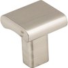 Elements By Hardware Resources 1" Overall Length Satin Nickel Square Park Cabinet Knob 183SN